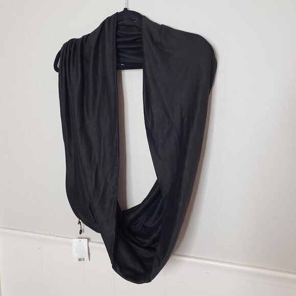 BEYOND YOGA Solid Black Pocket Infinity Scarf - Picture 2 of 6